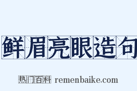 鲜眉亮眼造句是什么意思的图片